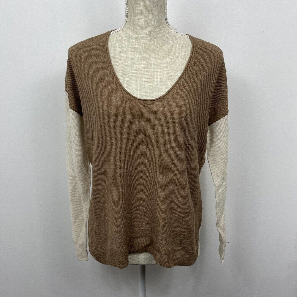Madewell Kimball Pullover Sweater Knit Merino Wool Alpaca Womens Size S Tan NWT